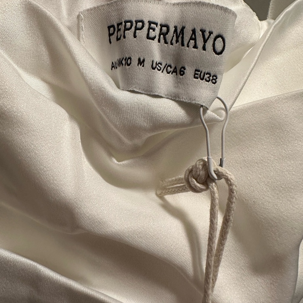 Peppermayo Elegant White Mini Dress - Picture 4 of 5